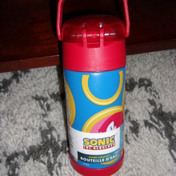 SONIC HEDGEHOG water bottle KIDS Thermos 12oz funtainer New - Picture 3 of 5